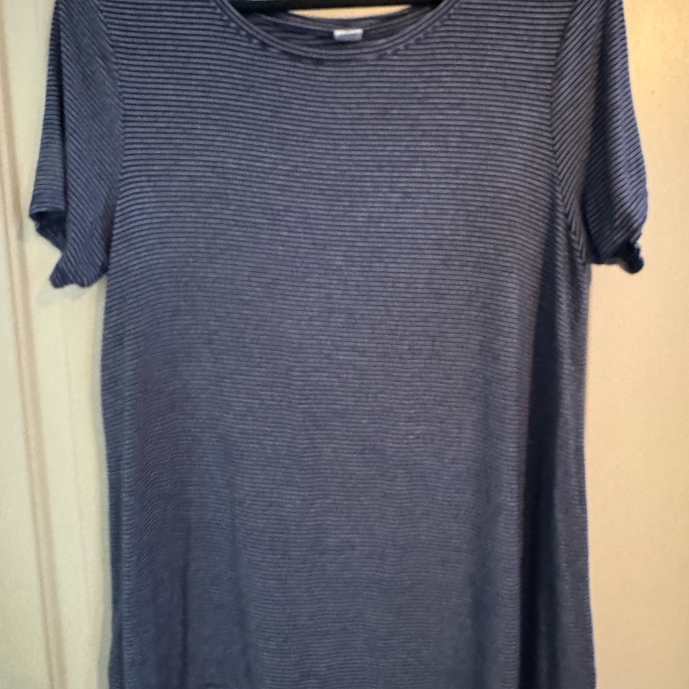 Classic Navy Striped Women's Top - size M